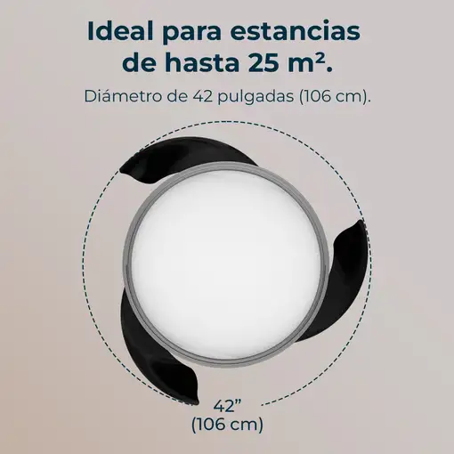 Cecotec Ventilador de Techo EnergySilence Aero 4200 Invisible Steel
