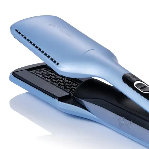 Planchas de pelo y secador azul, 2 en 1, 185 °C, Wet&Dry, Duet Style GHD