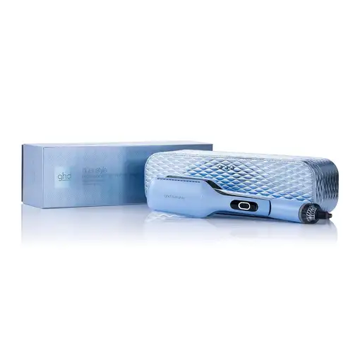 Planchas de pelo y secador azul, 2 en 1, 185 °C, Wet&Dry, Duet Style GHD