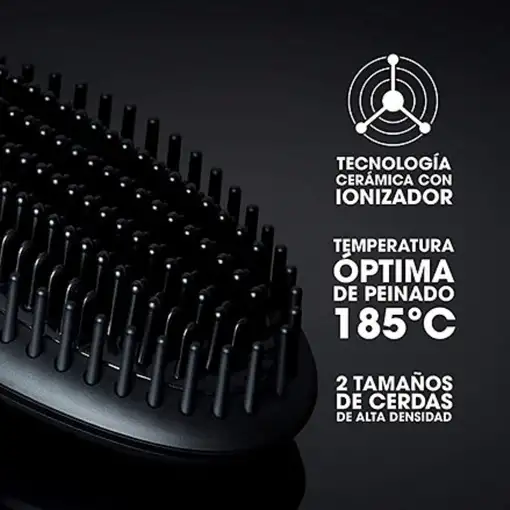 Cepillo de pelo alisador negro, Glide Gift Set Iced Luxe GHD