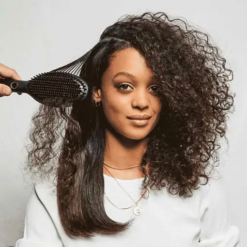 Cepillo de pelo alisador negro, Glide Gift Set Iced Luxe GHD