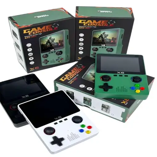 Consola de juegos retro X6 / 11 simuladores / Pantalla IPS de 3,5" / Blanca Consola de juegos retro X6 / 11 simuladores / Pantalla IPS de 3,5" / Blanca