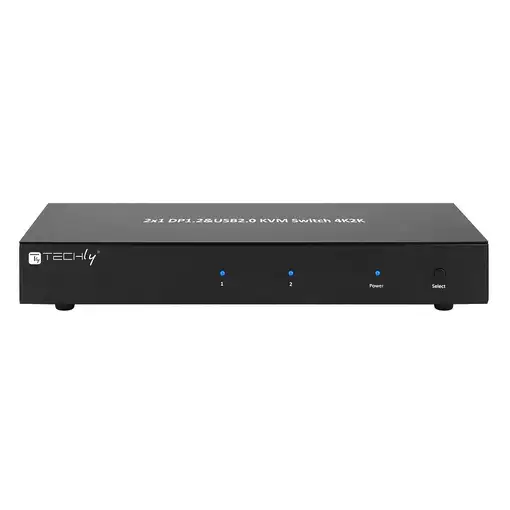 Techly IDATA DP-KVM2 interruptor KVM Negro
