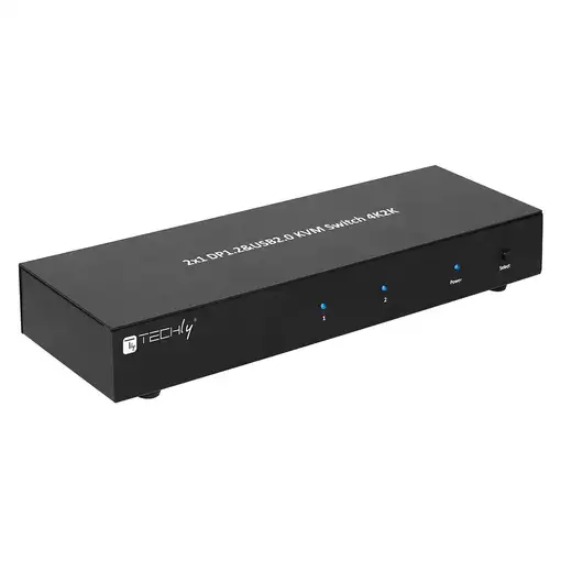 Techly IDATA DP-KVM2 interruptor KVM Negro