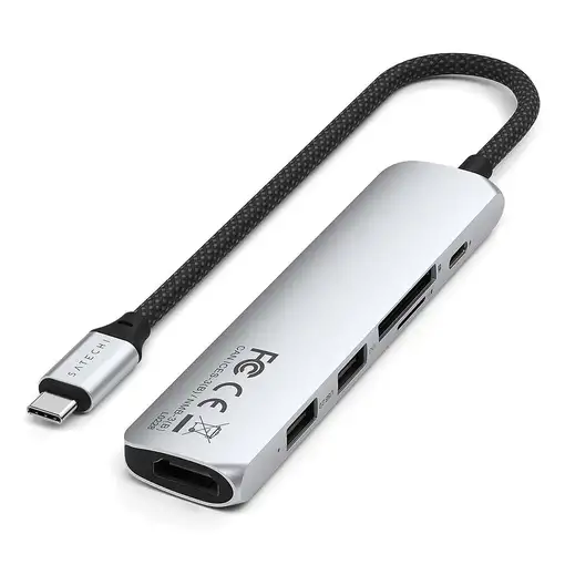 Satechi ST-P6SS hub de interfaz USB Tipo C 10000 Mbit/s Plata