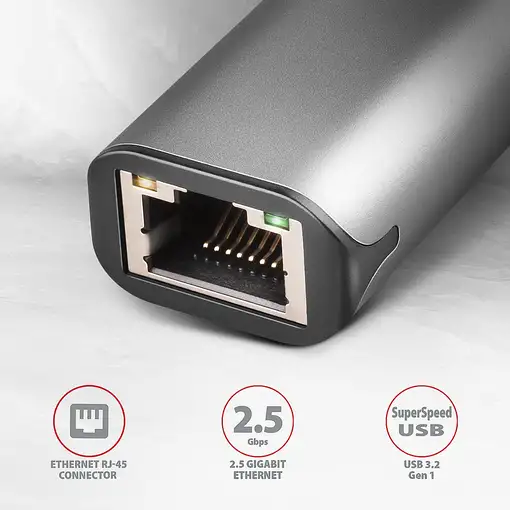 Axagon ADE-25RC adaptador y tarjeta de red Ethernet 2500 Mbit/s