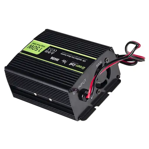 Green Cell INV06 adaptador e inversor de corriente Auto 150 W Negro