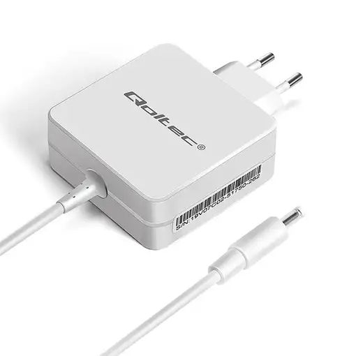 Qoltec 51751 adaptador e inversor de corriente Interior 65 W Blanco