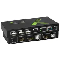Techly 2x1 USB HDMI KVM Switch 4Kx2K IDATA KVM-HDMI2U interruptor KVM Negro