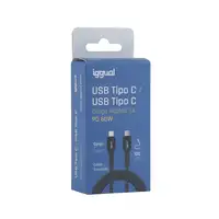 iggual Cable USB-C a tipo C 60W 3A 100 cm trenzado