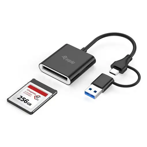 Equip 245461 lector de tarjeta USB 3.2 Gen 2 (3.1 Gen 2) Type-C Negro