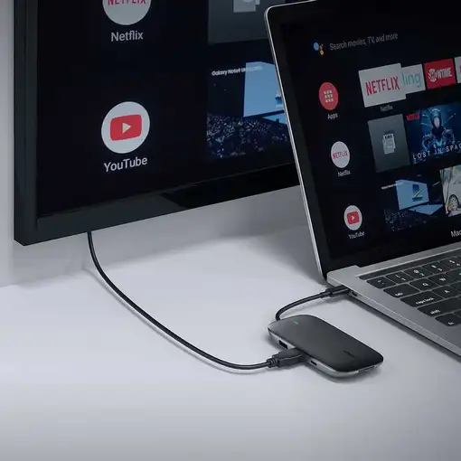 AUKEY CB-C71 base para portátil y replicador de puertos Negro