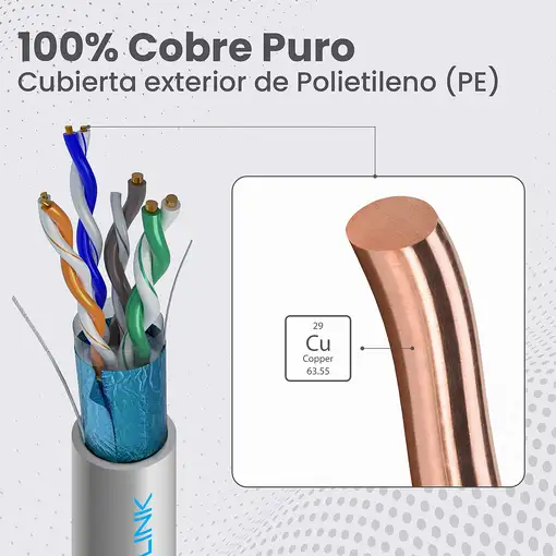 Extralink Par trenzado CAT5E FTP (F/UTP) Interno 305M