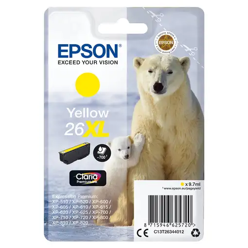 Epson Polar bear Cartucho 26XL amarillo