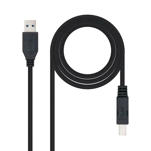 Nanocable 10.01.0802-BK cable USB USB 3.2 Gen 1 (3.1 Gen 1) 2 m USB A USB B Negro
