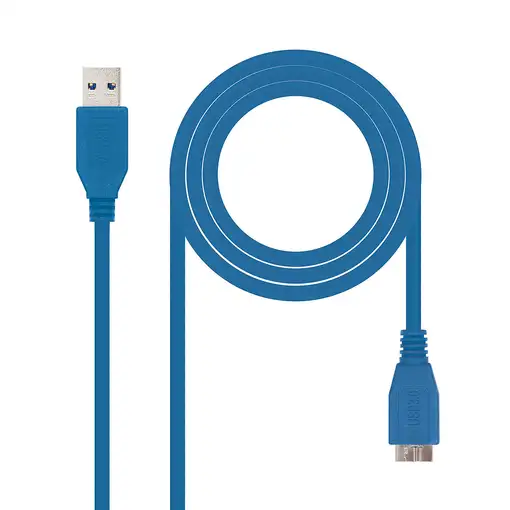 Nanocable CABLE USB 3.0, TIPO A/M-MICRO B/M, AZUL, 1.0 M