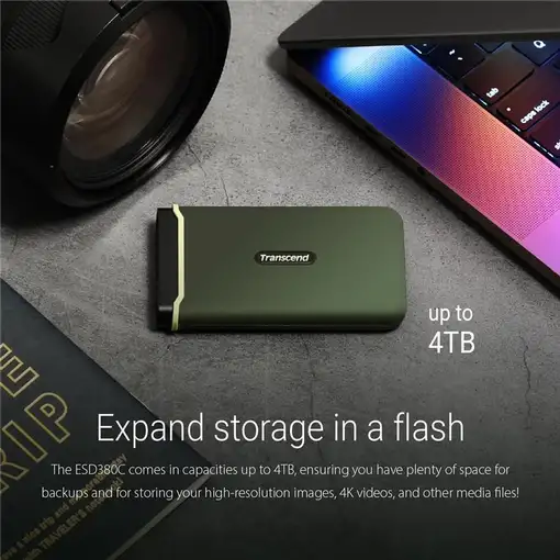 Transcend ESD380C 500 GB USB Tipo C USB 3.2 Gen 2x2 Verde