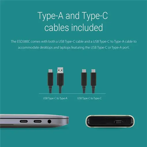 Transcend ESD380C 500 GB USB Tipo C USB 3.2 Gen 2x2 Verde