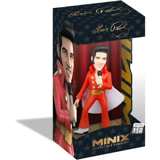 Figura Minix Elvis con Traje Rojo Modelo 112