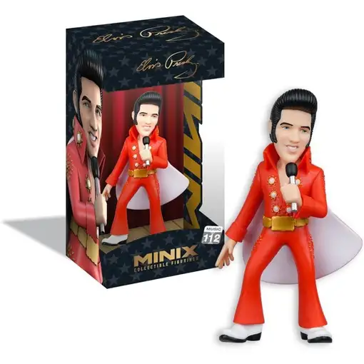 Figura Minix Elvis con Traje Rojo Modelo 112