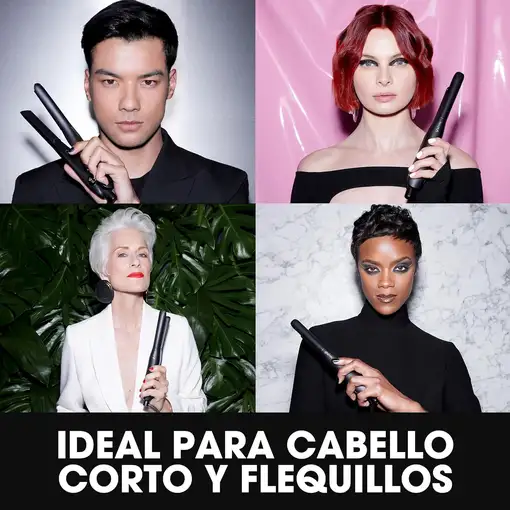 Planchas de pelo negras, placas de 15 mm, Mini GHD