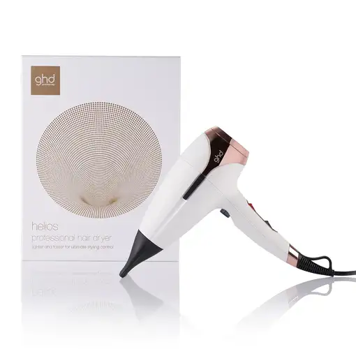Secador de pelo profesional Blanco, 2200W, 2 niveles de temperatura, Helios GHD Secador de pelo profesional Blanco, 2200W, 2 niveles de temperatura, Helios GHD