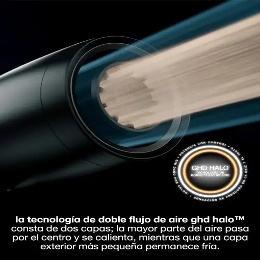 Secador de pelo iónico profesional Negro Titanio, 2100 W, Speed GHD