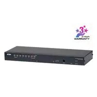 ATEN Switch KVM por IP multi-interfaz Cat 5 de 8 puertos con acceso compartido