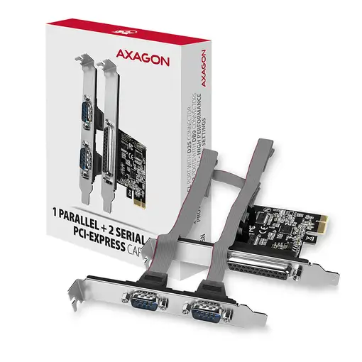 Axagon PCEA-PSN PCIe-Adapter mit 1x Parallel-+ 2x Seriell-Ports