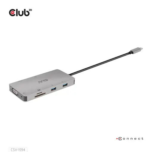 CLUB3D CSV-1594 base para portátil y replicador de puertos USB 3.2 Gen 1