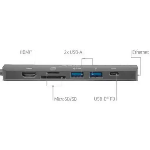 CLUB3D CSV-2553 hub de interfaz USB Tipo C 5000 Mbit/s Negro