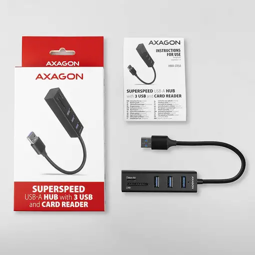 Axagon HMA-CR3A base para portátil y replicador de puertos Alámbrico USB 3.2 Gen 1