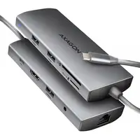 Axagon HMC-8HLSA base para portátil y replicador de puertos Alámbrico USB 3.2 Gen