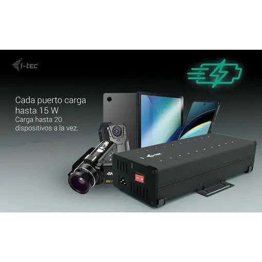 i-tec USB-C/USB-A Metal Charging + data HUB, 15W per port, 20x USB-C