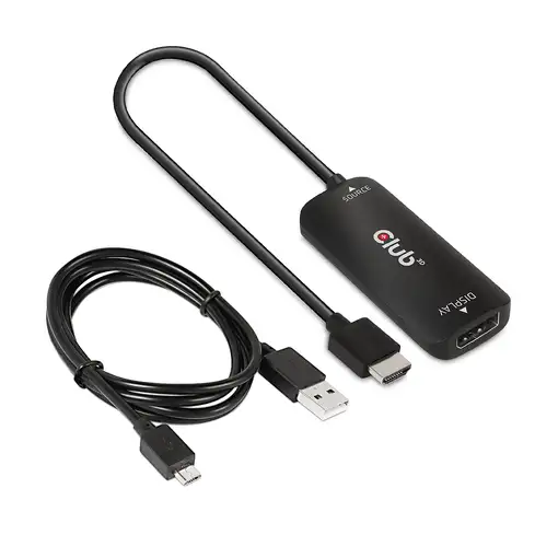CLUB3D CAC-1335 adaptador de cable de vídeo 1 m HDMI + USB DisplayPort Negro
