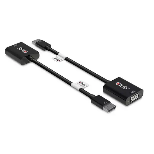 CLUB3D CAC-2013 adaptador de cable de vídeo 0,228 m Displayport VGA Negro