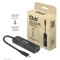 CLUB3D Adaptador activo USB Gen2 tipo C a HDMI™ 8K60Hz o 4K120Hz HDR10+ con DSC1.2 CLUB3D Adaptador activo USB Gen2 tipo C a HDMI™ 8K60Hz o 4K120Hz HDR10+ con DSC1.2