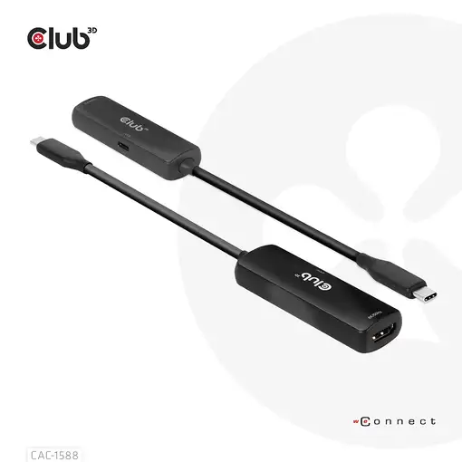 CLUB3D Adaptador activo USB Gen2 tipo C a HDMI™ 8K60Hz o 4K120Hz HDR10+ con DSC1.2