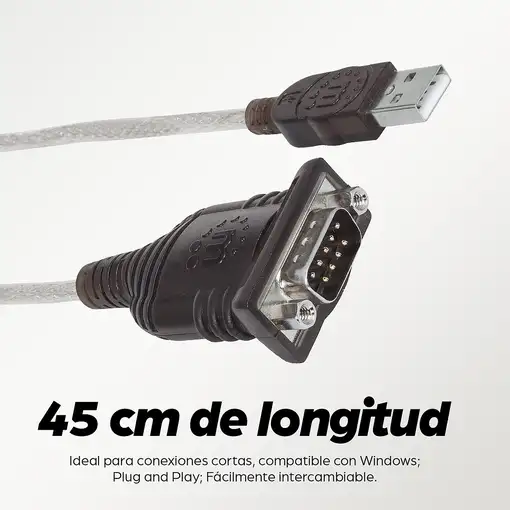 Manhattan Convertidor de USB a Puerto Serie