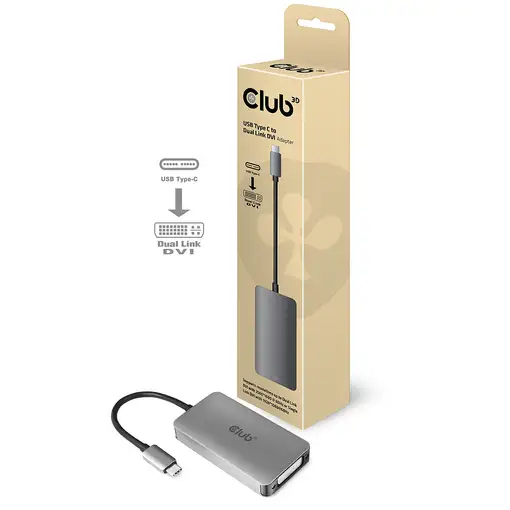 CLUB3D CAC-1510 adaptador de cable de vídeo USB C DVI-D Dual link Gris CLUB3D CAC-1510 adaptador de cable de vídeo USB C DVI-D Dual link Gris