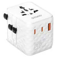Savio AP-08 adaptador e inversor de corriente 20 W Blanco