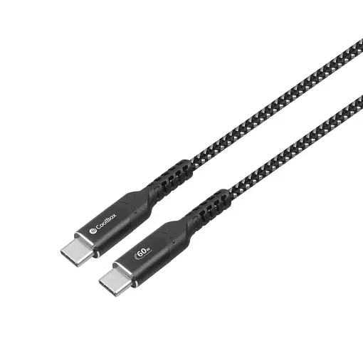 CoolBox COO-CAB-UC-60W cable USB 1,2 m USB C Negro, Plata