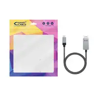 Nanocable 10.15.5002 adaptador de cable de vídeo 1,8 m USB Tipo C DisplayPort Alum