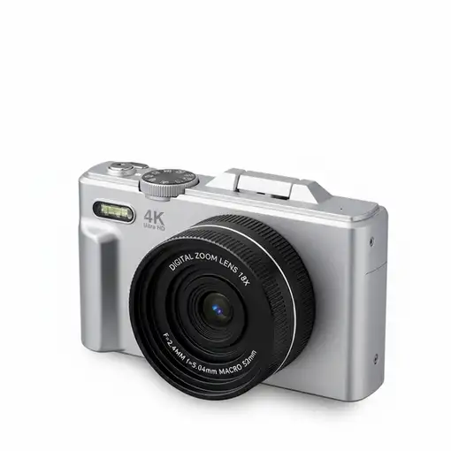 Prixton Cámara Digital Xplorer Dv900 (4k - Pantalla Flip - Plata)