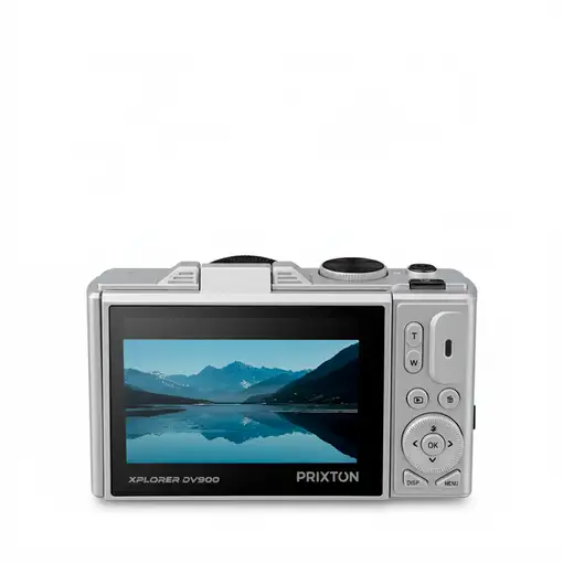 Prixton Cámara Digital Xplorer Dv900 (4k - Pantalla Flip - Plata)
