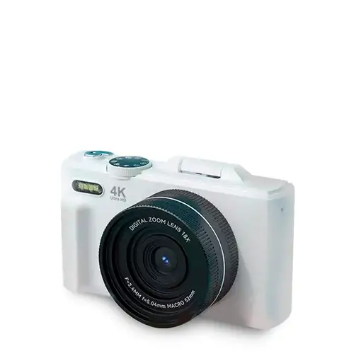 Prixton Cámara Digital Xplorer Dv900 (4k - Pantalla Flip - Blanco)