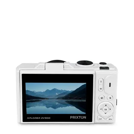 Prixton Cámara Digital Xplorer Dv900 (4k - Pantalla Flip - Blanco)