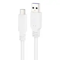 Nanocable Cable USB 2.0 3A, tipo USB-C/M-A/M, Blanco, 0.5 m