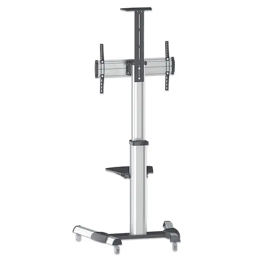 Manhattan Soporte para TV, de piso, tipo carrito, de alumino, con inclinación, pan