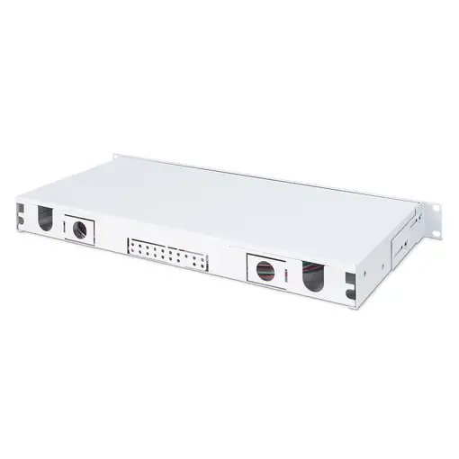 Digitus Caja de empalme de fibra óptica, 1U, equipada, LC, OM4